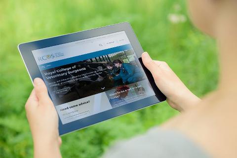 New-look RCVS website on tablet